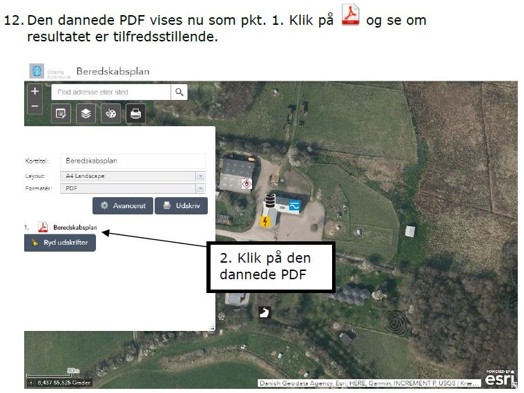 Der dannes en pdf. Klik på pdf-symbolet for at åbne den. 
